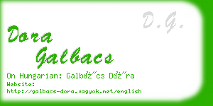 dora galbacs business card